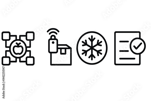 Traceability icons showing node, tag, cold icon, and ledger