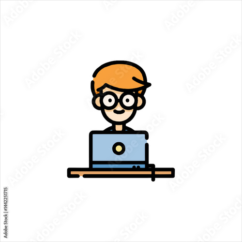 man with laptop