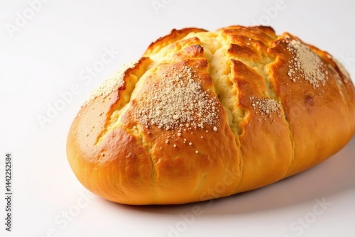 Elegant artisan bread, freshly baked, on white , delicious, pastry, food styling