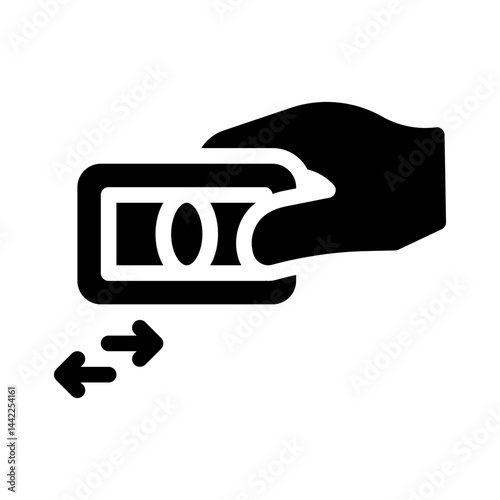 payment transfer glyph icon