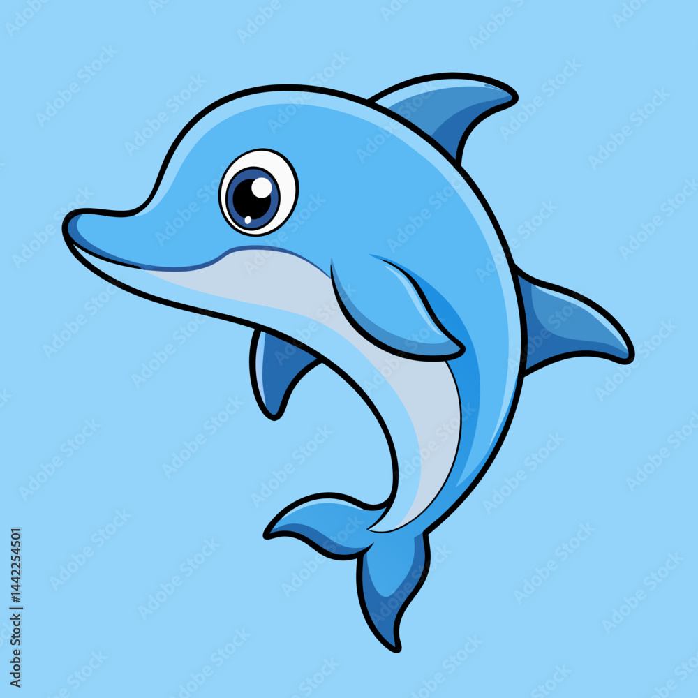 Fototapeta premium dolphin isolated on white