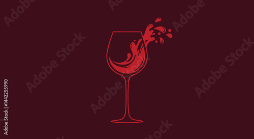 Red Wine Glass Illustration