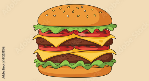 Double Cheeseburger Icon