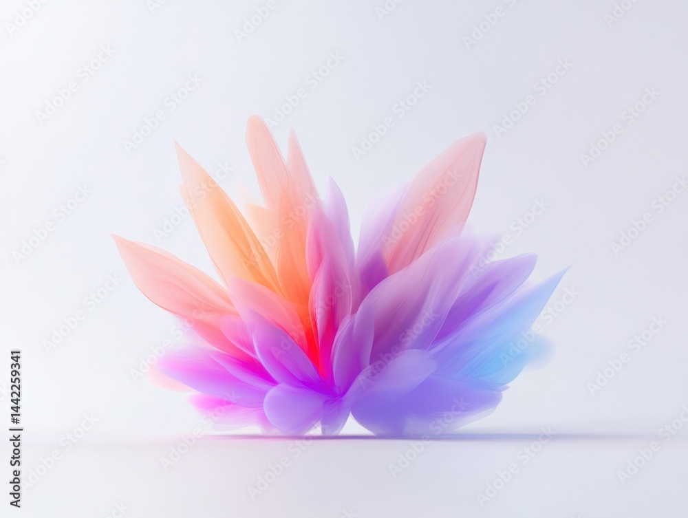 Fototapeta premium Colorful abstract flower petals
