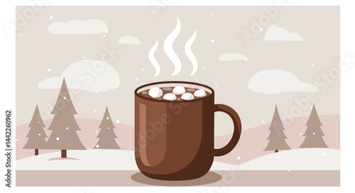 Hot Cocoa Mug Illustration