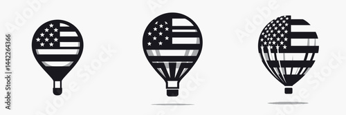 The balloon. Symbol Vector Clip art. inflated sphere celebration item party decoration buoyant plaything festive air object.