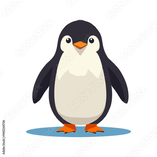 Cute penguin vector graphic and illustration