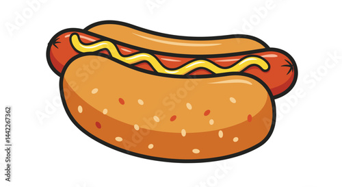Hot Dog with Mustard Icon