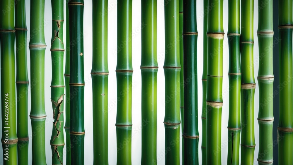 Fototapeta premium Bamboo plant with a section of clipping included