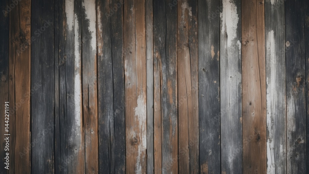 Fototapeta premium Rustic Old Solid Wood Slats as Shabby Background