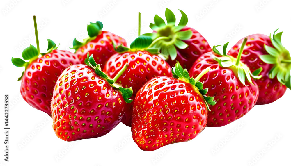 strawberry on white PNG transparent background
