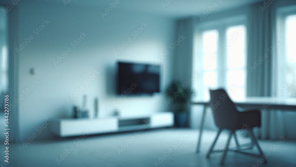 Abstract blur of a TV in a room interior for background. Abstract blur of a TV in a room interior for background.