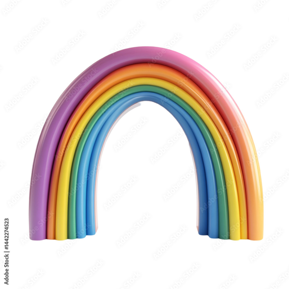 Fototapeta premium Rainbow arch colorful vibrant playful fun design element