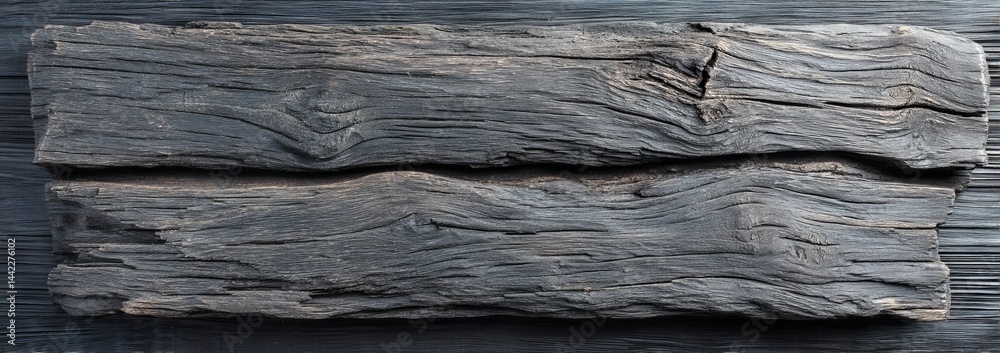 The texture is a dark black wood, presented in a panoramic vintage rustic style with a natural surface The texture is a dark black wood, presented in a panoramic vintage rustic style with a natural surface