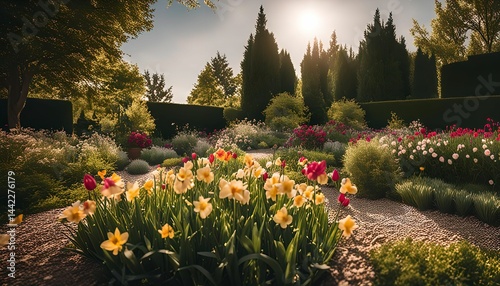 Sunlit Garden Path