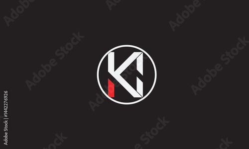 KI, IK, K , I , Abstract Letters Logo Monogram	
