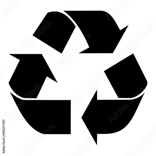 Recycle symbols. Recycling arrow icons. Reusing symbols. Recycling label. Recycle badge. Recycling icons. Recycle, reuse and reduce icons.