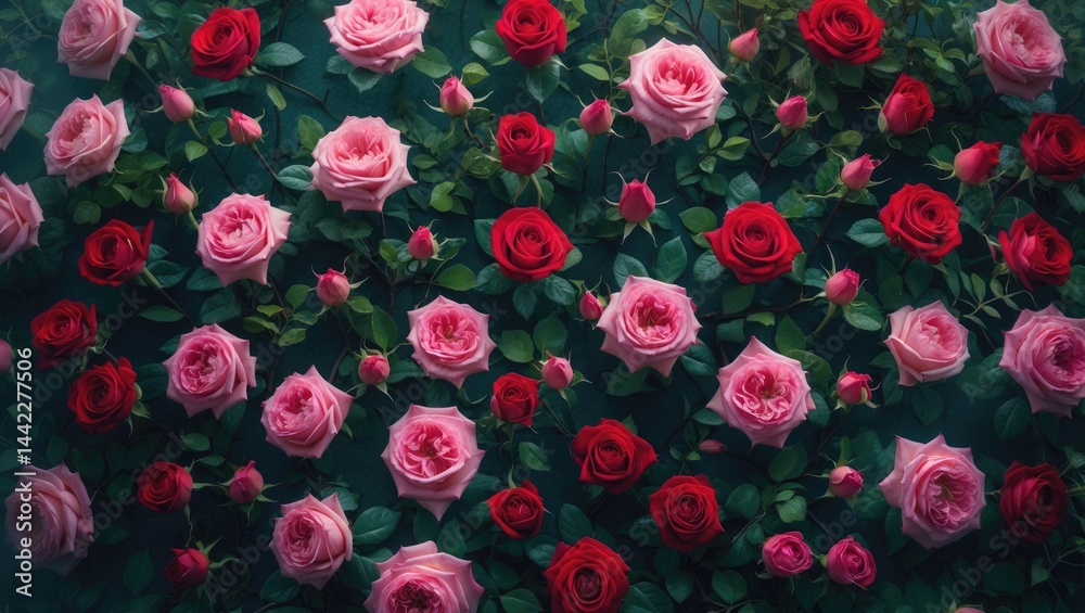 Naklejka premium Overhead shot of plant with flowers