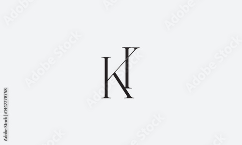 KI, IK, K , I , Abstract Letters Logo Monogram	