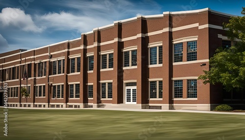 Exterior of a Large Brick Building