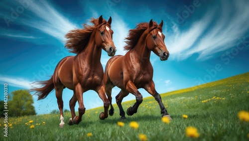 Pair of Chestnut Horses