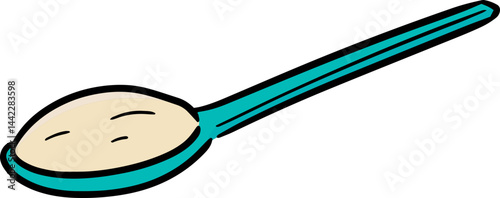 Illustration of spoon of yogurt
