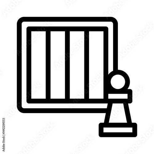 chessboard line icon