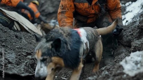 Rescue dogs meticulously crawling through the mud and rubble, teams with thermal cameras and sensitive equipment searching for signs of life.