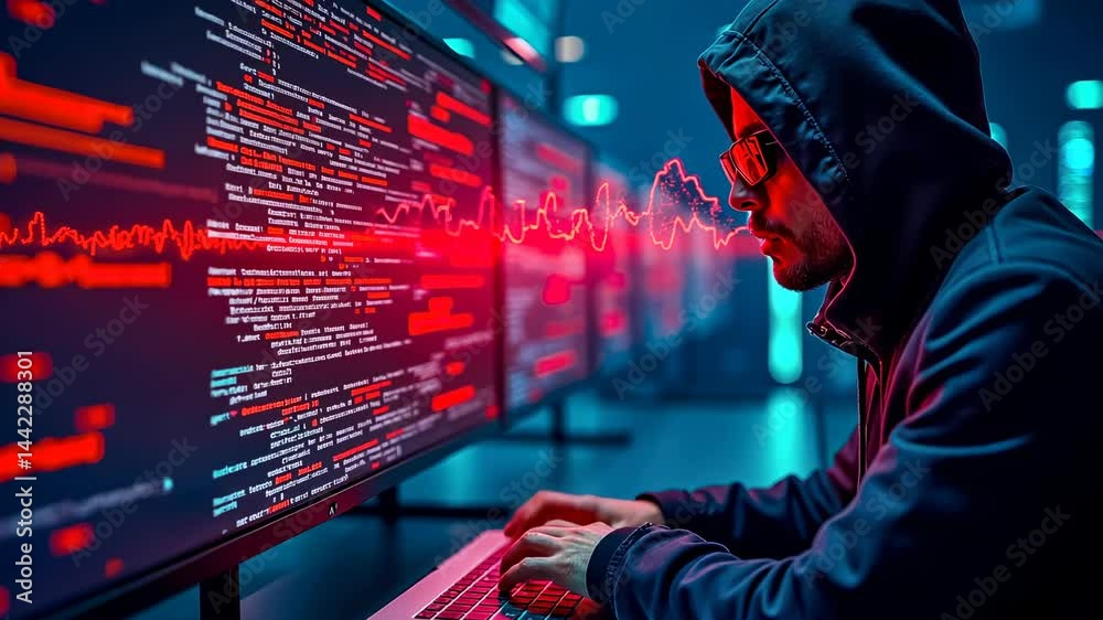Security terminal, access control, data breach. Data integrity. Hackers attack critical infrastructure. Networks fail under heavy load. Encryption standards secure client data.