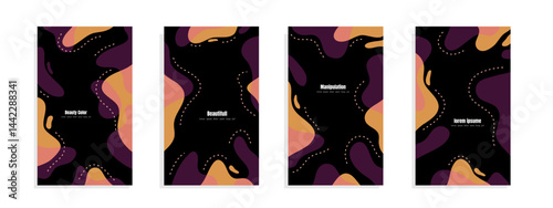 Artistic dark background with smooth curves and flowing liquid shapes