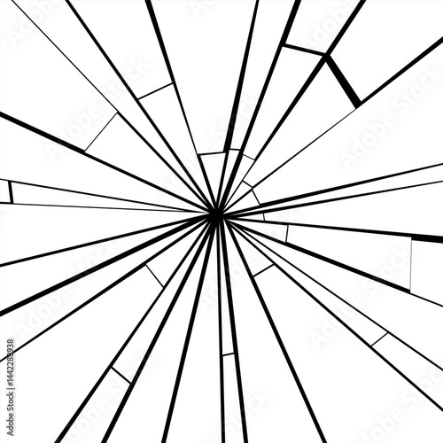 Shattered glass vector texture. Smashed glass with cracks - vector overlay illustration.