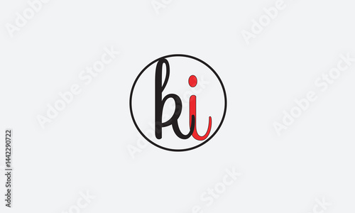 KI, IK, K , I , Abstract Letters Logo Monogram	
