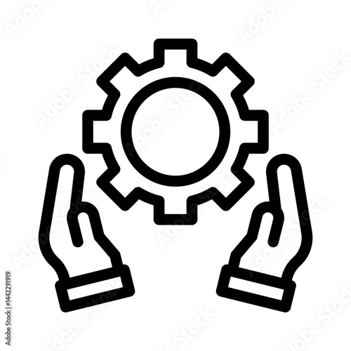 cogs line icon