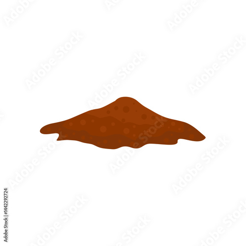 Cartoon pile of soil. Heap of ground for agricultural. Vector illustration