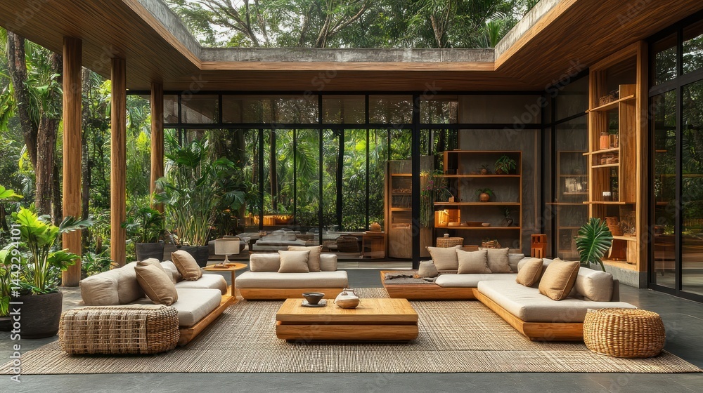Fototapeta premium Tropical Modern Patio Furniture.