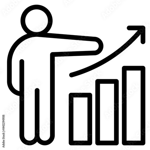 Growth icon in vector illustration
