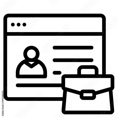 Profile icon in vector illustration