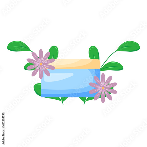 Skincare products organic cosmetics, beauty products.