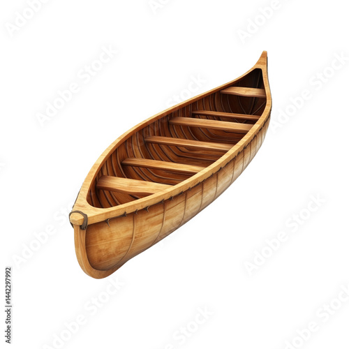Classic Wooden Canoe A Symbol of Adventure and Exploration