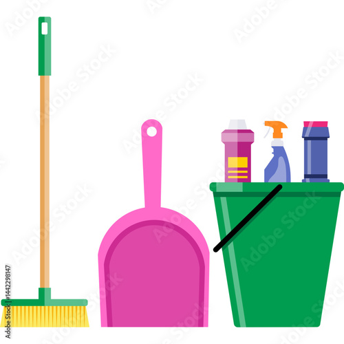 Cleaning Tools Illustration