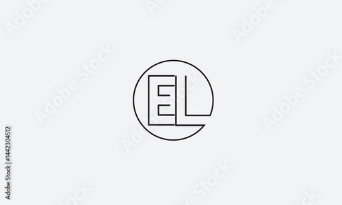 EL, LE , E , L , Abstract Letters Logo Monogram	
