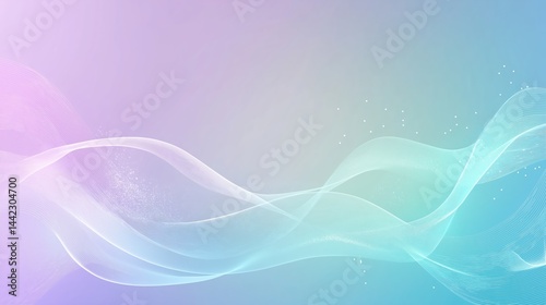 Modern colorful blue wave wide banner background. Abstract background for banner design. Web banner, texture, and header for a website. Vibrant gradient abstract background blue green purple.