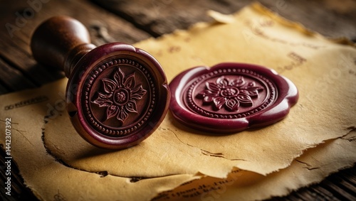 Wax-sealed document for authentication