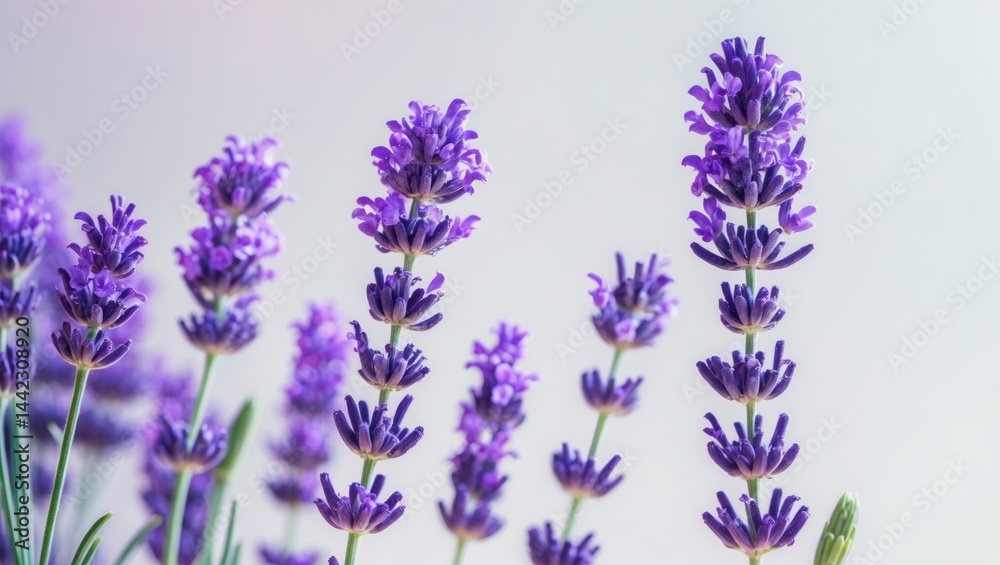 Fototapeta premium Therapeutic herbs of lavender flower, separated on background.