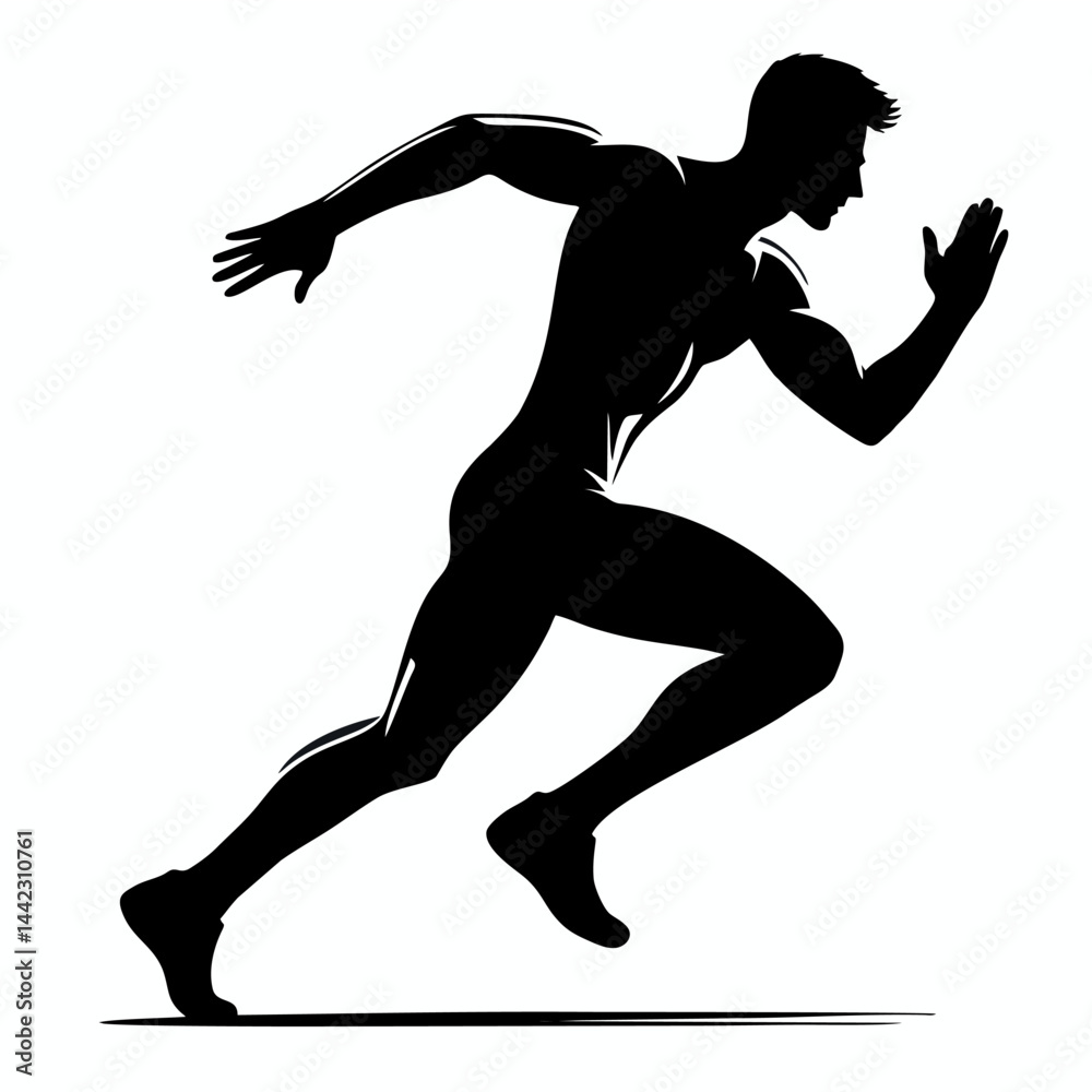 A vector running man.