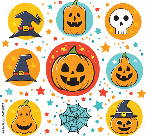 hallowen set vector illustration for your template