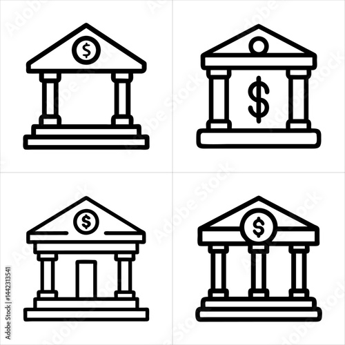 bank icon set
