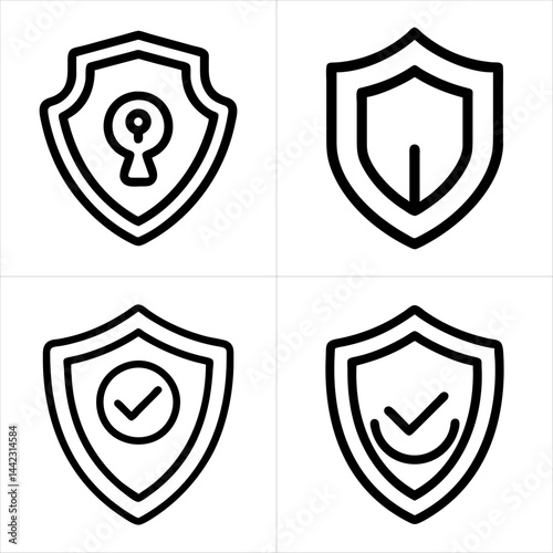 security shield icon set
