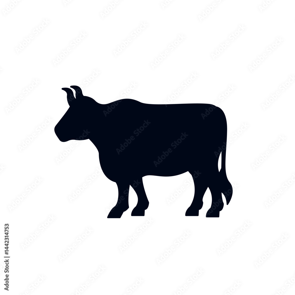 Fototapeta premium ox animal vector emoji illustration