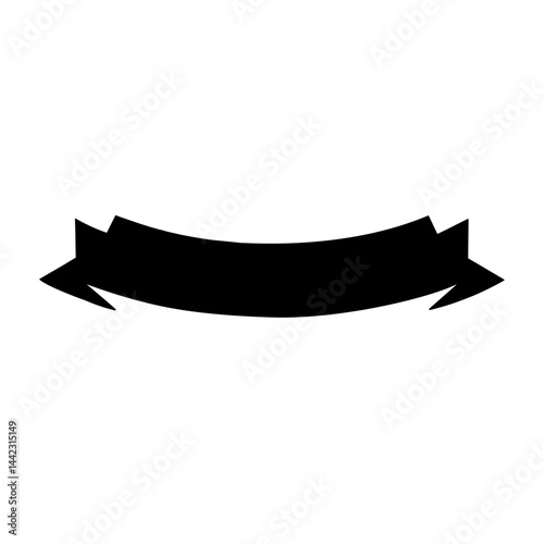 black ribbon vector